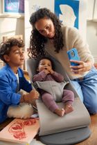 BabyBjörn, Bliss 3D Jersey, leżaczek bujaczek, piaskowoszary