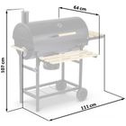 Berdsen, grill węglowy, ogrodowy, beczka z kominem, półki + termometr + popielnik, czarny, BD-895