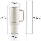 Berdsen, termos próżniowy, kubek ze słomką, kremowy, 1180 ml