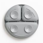 Bocioland, silikonowy talerzyk z przyssawkami i przegródkami, jasny szary