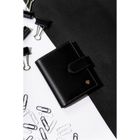 Etui na dokumenty, czarne, skórzane, Rovicky