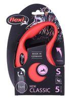 Flexi, New Classic, smycz, rozmiar S, czerwona, 5m, do 15kg
