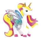 Galupy, Skrzydlate Jednorożce, brokatowa figurka z kryształkiem Swarovskiego, 1 szt.