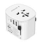 Gembird, adapter podróżny z uziemieniem, 15W, biały