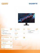 Gigabyte, monitor, 24,5", GS25F2 IPS FHD HDMI DP 200Hz