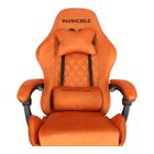 HaloFuture, fotel gamingowy, z podnóżkiem, brązowy