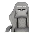 HaloFuture, fotel gamingowy, z podnóżkiem, szary