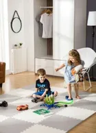 Humbi, mata piankowa, puzzle, biały, szary, 60-60 cm, 6 szt.