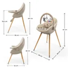 Kinderkraft, Fini Up, krzesełko do karmienia, 2w1, beż