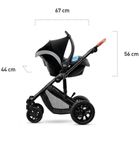 Kinderkraft, Prime, wózek wielofunkcyjny 3w1, szary