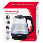 Klausberg, czajnik elektryczny, szklany, LED, 1,2l, KB-9003