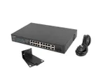 Lanberg, switch, RACK 19" 16X 100MB POE+/2X COMBO GIGABIT, 250W, NIEZARZĄDZALNY, RSFE-16P-2C-250