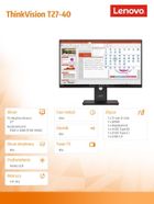 Lenovo, ThinkVision, monitor, 27", T27-40, 64A5ZAT6EU