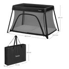 Lionelo, Alice, łóżeczko turystyczne, 3w1, Black