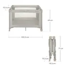 Lionelo, Amelie, kompaktowe łóżeczko turystyczne, beige sand