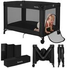 Lionelo, Amelie, kompaktowe łóżeczko turystyczne, black carbon