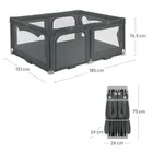 Lionelo, Florence, kojec dla dzieci, Easy Fold, grey graphite