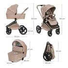 Lionelo, Freya, wózek wielofunkcyjny, składana gondola, 3w1, beige sand