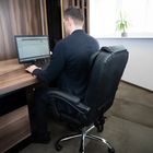 Malatec, fotel biurowy z podnóżkiem, czarny, 26195