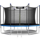 Neo-Sport, trampolina ogrodowa z siatką wewnętrzną i drabinką, 12ft/374 cm