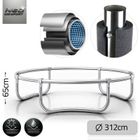 Neo-Sport, trampolina ogrodowa z siatką wewnętrzną i drabinką, 312 cm