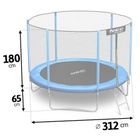 Neo-Sport, trampolina ogrodowa z siatką zewnętrzną i drabinką, 312 cm