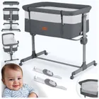 Nukido, NK-243, łóżeczko turystyczne składane, dostawka, ciemny szary