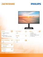 Philips, monitor, 23,8", 24E1N1300AE, IPS 100Hz, HDMI, USB-C HAS, głośniki