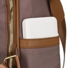 Plecak miejski, beżowy, skóra ekologiczna, Peterson