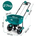 Plonos, siewnik do trawy, nasion, rozsiewacz, nawozu, ręczny, 27l, PL-981