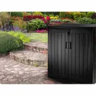 Plonos, skrzynia ogrodowa, czarna, 116-112,5-71 cm, 775l