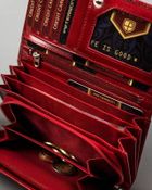 Portfel, czerwony, skórzany, Peterson