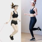 Profesjonalna skakanka crossfit z elektronicznym licznikiem LCD, różowo-biała