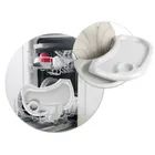 Ricokids, Milo, krzesełko do karmienia ze stolikiem, szare