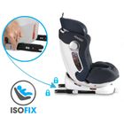 Ricokids, Stigo, fotelik samochodowy z daszkiem, obrotowy 360°, 0-36 kg, granatowy