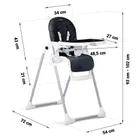 Ricokids, Tulo, krzesełko do karmienia, czarne