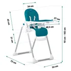 Ricokids, Tulo, krzesełko do karmienia, niebieskie