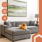 Ruhhy, pokrowiec na kanapę, cimnoszary, 145-185 cm