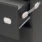 Sipo, zestaw zabezpieczeń do szaf i szuflad z podwójnym przyciskiem i regulacją, 6 szt.