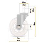 Sofotel, kółka kauczukowe do foteli, przezroczyste, 5 szt.