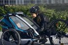 Thule, Chariot Sport 1, przyczepka rowerowa dla dziecka, zielono-niebieska