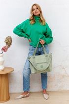 Torebka shopper, jasnozielona, Peterson