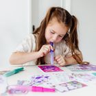 Totum, Koci Domek Gabi, zestaw artystyczny 2w1, brokatowe bransoletki z szablonami i pisakami