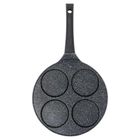Vilde, Black Line, patelnia do jajek, granitowa, 4 otwory, 26 cm
