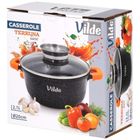 Vilde, Terruna Aroma, garnek ze szklaną pokrywką, granitowy, 20 cm, 2,1l
