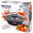 Vilde, Terruna Aroma, patelnia granitowa, ze szklaną pokrywką, głęboka, 24 cm, 2,1l