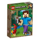 Zestaw promocyjny: LEGO Minecraft, Przygody na skale macierzystej, 21147 + GRATIS: LEGO Minecraft, Minecraft BigFig, Steve z papugą, 21148