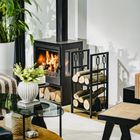 Adler, stojak na drewno kominkowe z zestawem narzędzi