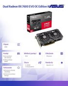 Asus, karta graficzna, Dual Radeon RX 7600 EVO OC Edition 8GB GDDR6