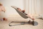 BabyBjörn, Balance Soft Woven/Jersey, leżaczek bujaczek, piaskowoszary